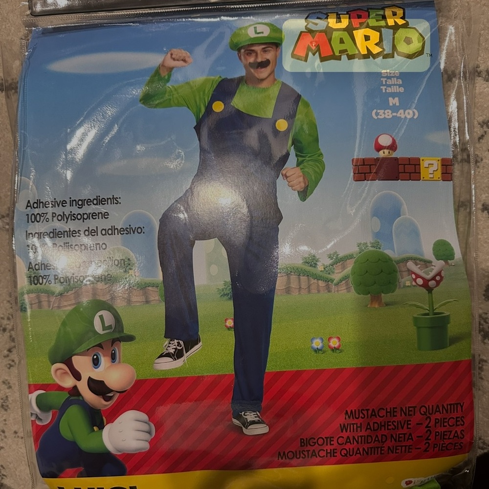 Super Mario Costume with Green Hat